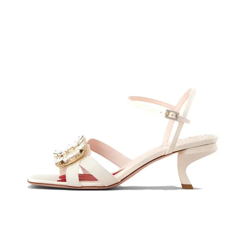 Roger Vivier Virgule One Ремень Сандалии Женские Бежево-Желтые