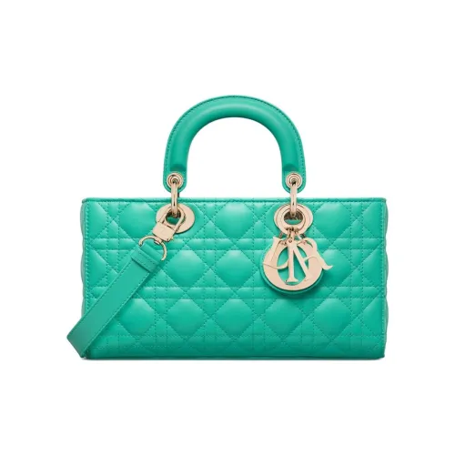 DIOR DiorivieraLady D Joy Lambskin Сумка Lady Dior Сумка через плечо Сумка среднего размера Женская Blue