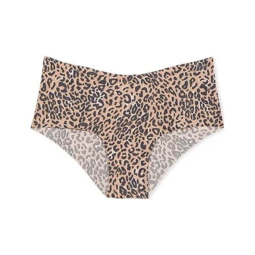 Victoria's Secret Розовый No Show Cheeky PANTY PLP Женское нижнее белье 1 упаковка Леопардовый принт