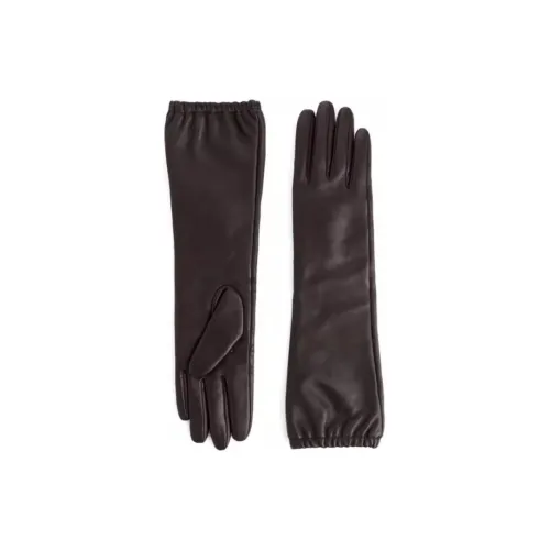 ARKET Перчатки из козьей кожи женские темно-коричневые