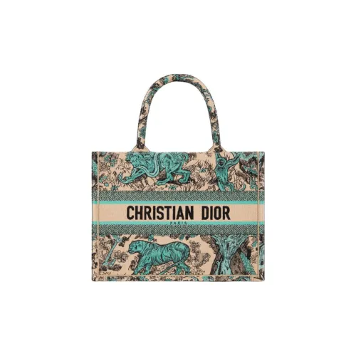 DIOR DIORIVIERA Вышивка Сумка-тоут Сумка для покупок Сумка среднего размера Женская Морской синий и Бежевый