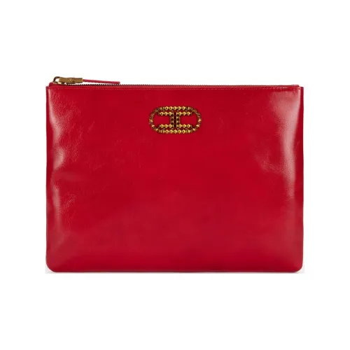 Elisabetta Franchi Сумка-конверт из синтетической кожи клатч женский красный