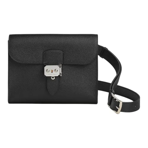 HERMES Sac A Depeches Epsom Телячья кожа Сумка через плечо Сумка на плечо Мужская 89 Черная