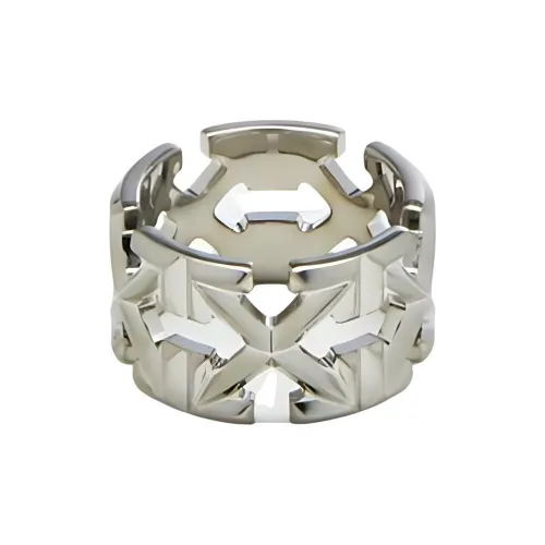 OFF Белый Кольца Унисекс Серебряный