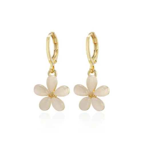 Yiru Медный гальванизированный золото искусственный стекло кошачий глаз ювелирные украшения серьги-кольца аксессуар женский