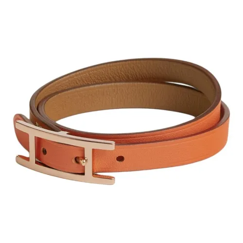 HERMES Телячья кожа покрытие розовым золотом женские коричневый