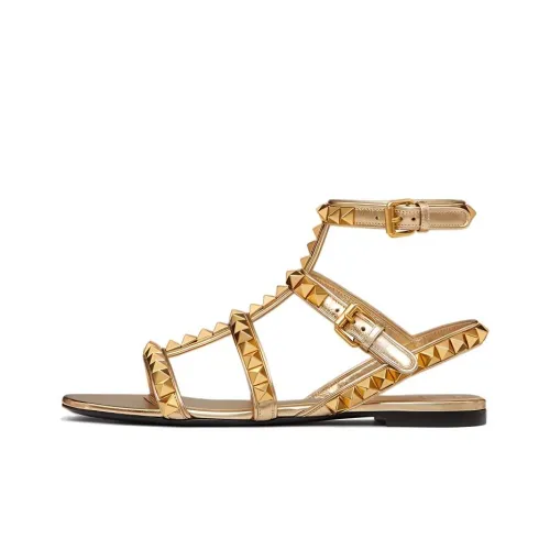 Valentino Rockstud GARAVANI One Ремешок Сандалии Женские Золотые