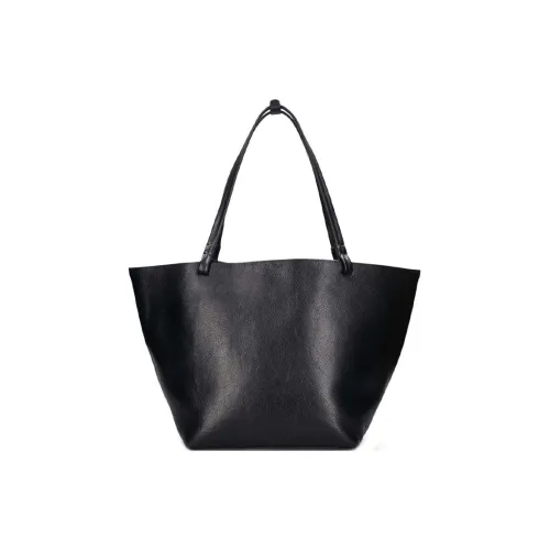 THE ROW Park Tote Телячья кожа Тоут Сумка Сумка для покупок Сумка Мужская Черная