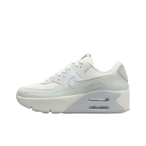 Nike Air Max 90 LV8 'Свеча Белый' Устойчивый к истиранию Низкий Топ Повседневная обувь Женская Белая