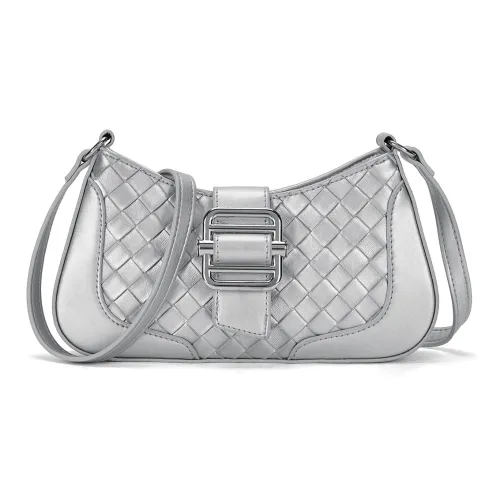 CORALDAISY Сумка через плечо из синтетической кожи женская серебряного цвета