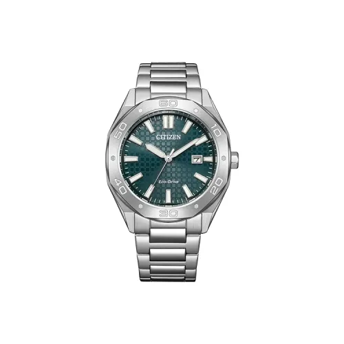 CITIZEN Eco Drive Series Светильник Кварцевый механизм Нержавеющая сталь Ремешок Часы 41 мм Унисекс Зеленый циферблат