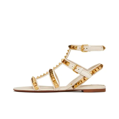 Valentino Rockstud One Ремешок Сандалии Женские Белые