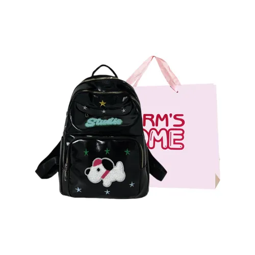 Worm's Home ПУ (полиуретан) Рюкзак Женские Коричневый черный