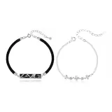 Браслет для пары с четырехлистным клевером