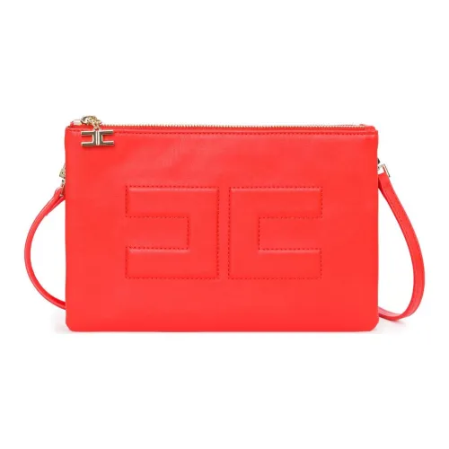 Elisabetta Franchi Синтетическая кожа Одно плечо Через плечо Клатч Женский Лицевой материал Красный