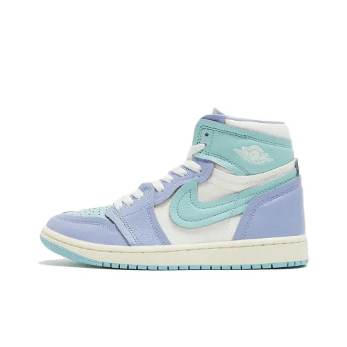 JORDAN Air Jordan 1 Винтажные баскетбольные кроссовки High Top Зеленый Фиолетовый Женские