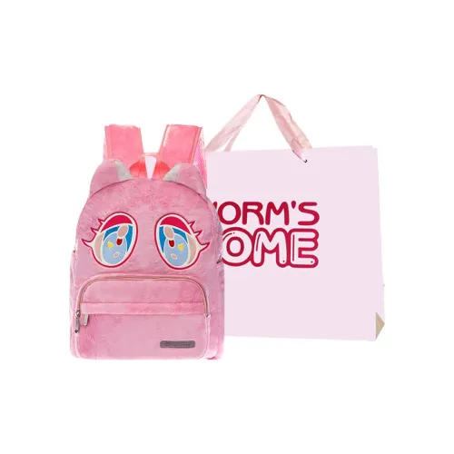 Worm's Home Вельвет Рюкзак Стандартный Женский Розовый