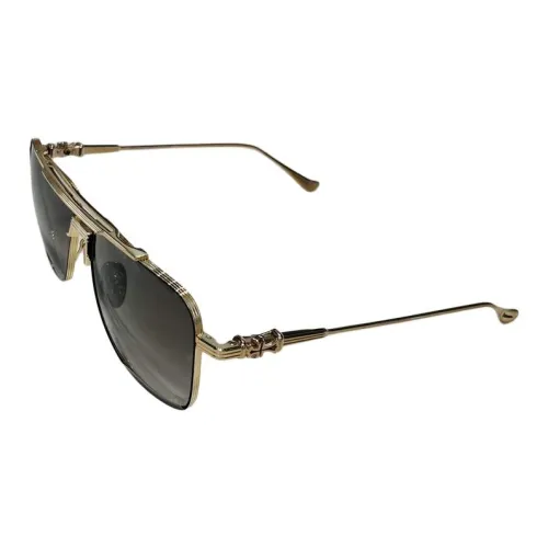 Chrome Hearts Aviator Солнцезащитные очки Унисекс Черный Золото