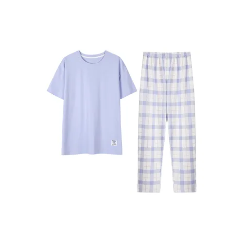 Пижамный комплект Flowers in Water мужской синий-фиолетовый