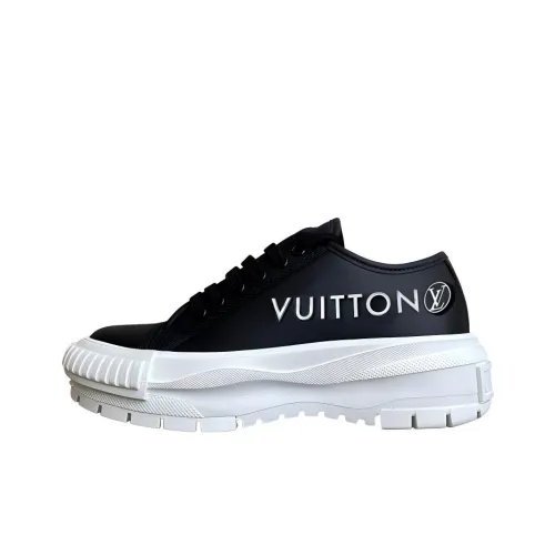 LOUIS VUITTON Squad Устойчивый к истиранию Низкий Топ Casual Женский Черный