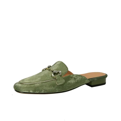 Echo yolo TPR подошва устойчивая к истиранию домашние тапочки для женщин зеленый абрикос