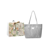 Серебристая +сумка для покупок