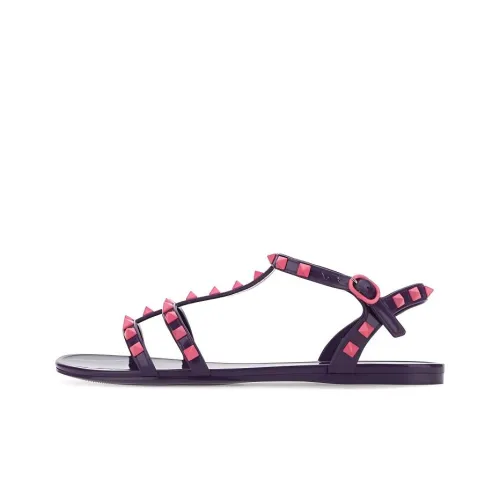 Valentino Rockstud GARAVANI One Ремень Сандалии Женские Фиолетовые