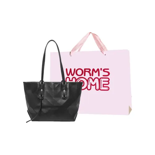 Worm's Home ПУ (полиуретан) Сумка через плечо Стандартная Женская Черная Белая Светло-зеленая