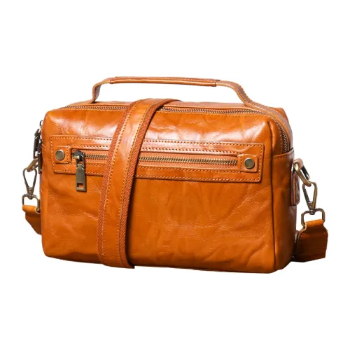 ROSEROOEN Сумка через плечо из натуральной коровьей кожи унисекс коричневый кофейный черный