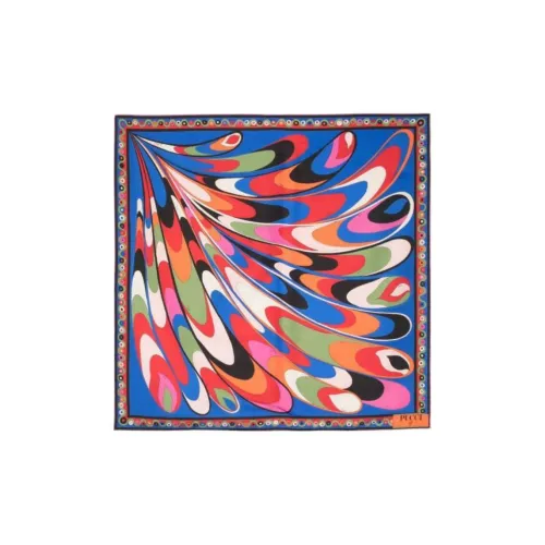 EMILIO PUCCI Шелковые шарфы Женские Синий