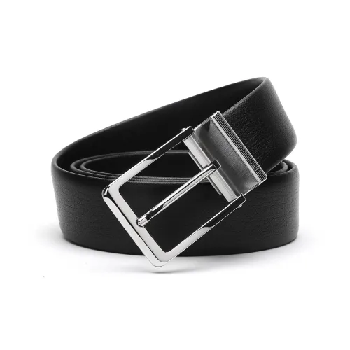 ELLE HOMME Ремень с застежкой для мужчин повседневный натуральная кожа верх крупнозернистая текстура коровья кожа ремни для мужчин черный ширина 3,7 см