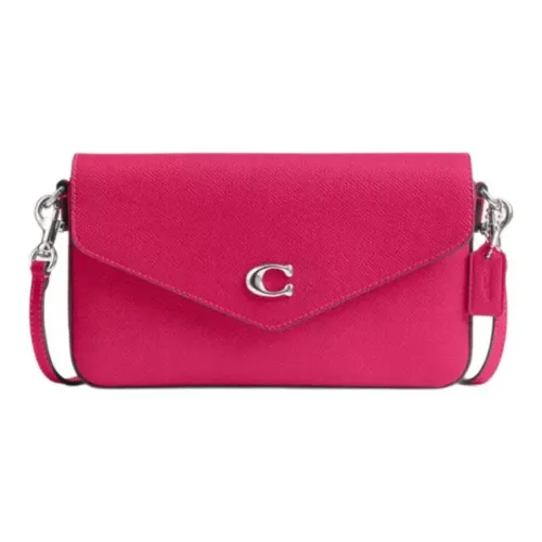 COACH Wyn Крестообразная текстура Кожа Сумка через плечо Маленькая Женская Питайя