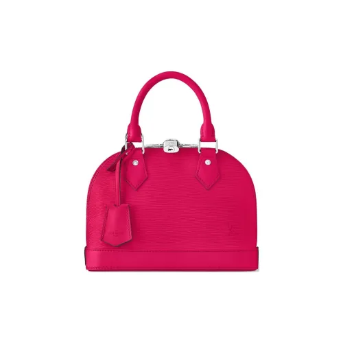 LOUIS VUITTON Alma BB с рельефной кожей EPI купольная сумка сумка через плечо сумка для женщин розовый красный