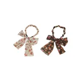 Белый подкладочная ткань с маленьким цветочным узором + черный с камелией