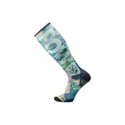 SMARTWOOL SKI POW С принтом Over The Shin Носки для лыжных гонок Мужской 1 упаковка Сумеречный синий