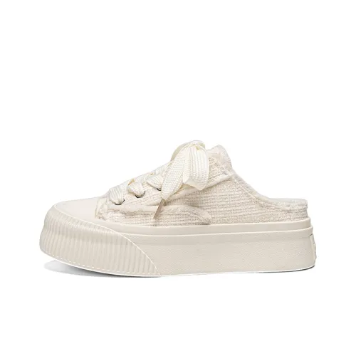 Warrior Легкий визуально увеличивает рост Низкий топ Кеды Женские Бежевый