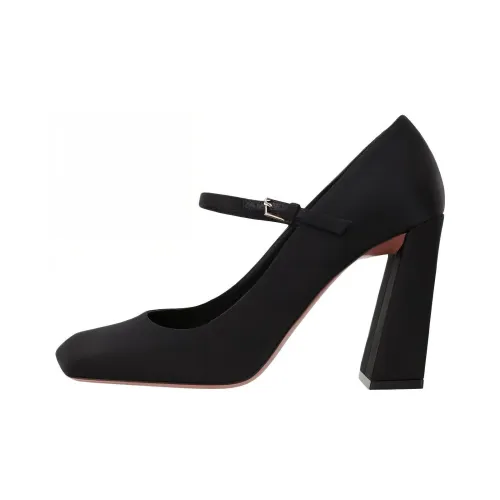 AMINA MUADDI Грубый каблук Туфли Мэри Джейн 9,5 см Женские Черные