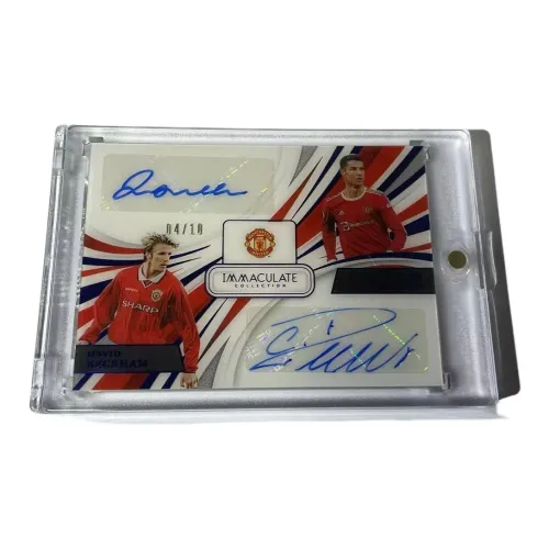 PANINI 2021 Immaculate Футбол Бекхэм К Роналду Dual Signature 04 10 Edition Игрок Карта Карта CONDITION Гарантированная