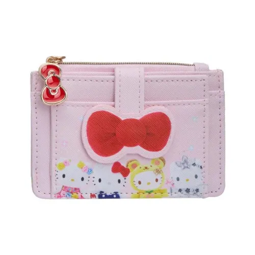 Sanrio Веганская кожа Держатель для карт Стандартный Женский Розовый