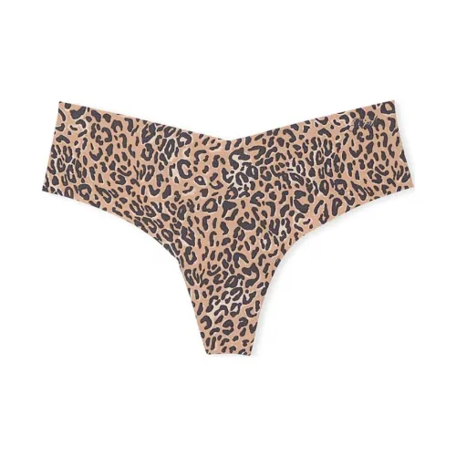 Victoria's Secret Розовый No Show Стринг PANTY PLP Женское нижнее белье 1 упаковка Леопардовый принт