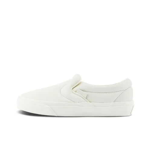 Vans Slip On Series Low Топ Скейтборд Кроссовки Унисекс Серый Белый