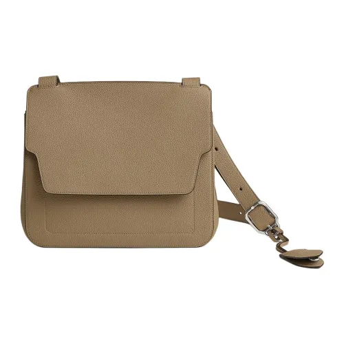 HERMES Mali Selle Коровья кожа Togo Курьерская сумка Сумка через плечо Маленький Мужской 8Q Бежевый Marfa Бежевый