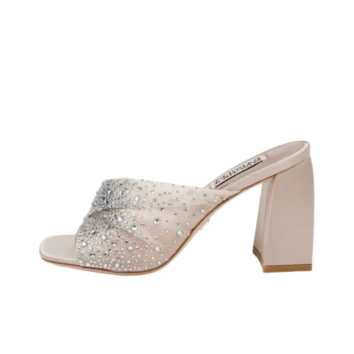 Badgley Mischka Слипоны 8,5 см Женские Бежевые