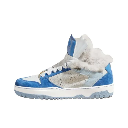 BOMBETTE x P448 Высокие кроссовки для скейтбординга женские синие