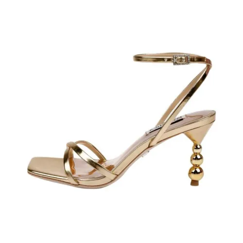 Badgley Mischka Callie One Strap Sandals 7,5cm Women's Gold Badgley Mischka Callie One Ремень Сандалии 7,5см Женские Золотые