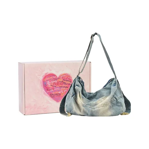 CHRISBELLA Denim Crossbody Bag Shoulder Bag Standard Women's Dark Blue Light Blue CHRISBELLA Деним Сумка через плечо Сумка на плечо Стандартная Женская Темно-синий Светло-синий