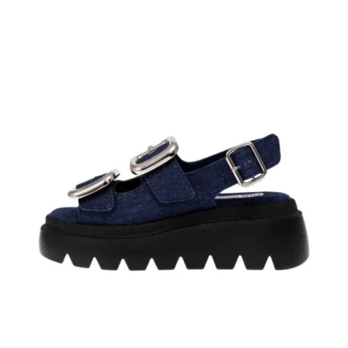 STEVE MADDEN One Sandals Strap 6,5cm Women's Denim Blue