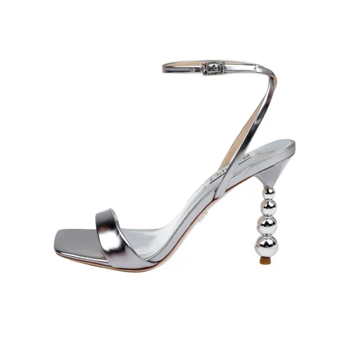 Badgley Mischka Ivette II One Strap Sandals 9,5cm Женские Темно-Серебряные