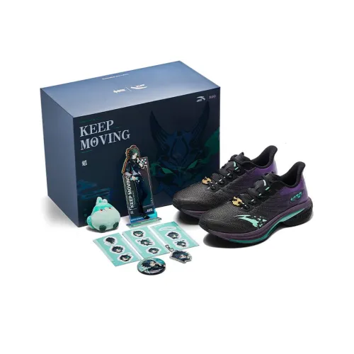 Original God x ANTA MACH 4,0 Противоскользящий Устойчивый к истиранию Низкий Топ Гоночные Беговые Кроссовки Мужские Черный Фиолетовый