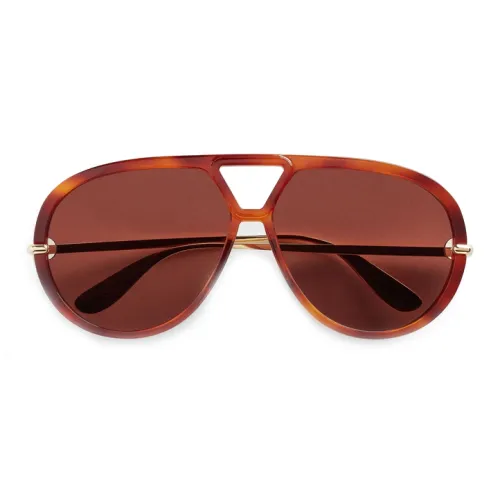 Bottega Veneta Ацетат Aviator Солнцезащитные очки Унисекс Золото